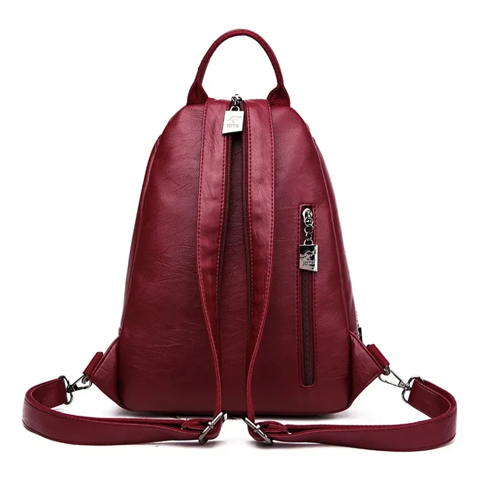 다기능 여성 가죽 배낭 십대 소녀를위한 빈티지 배낭 학 - School Backpack Teen 리뷰 및 가격